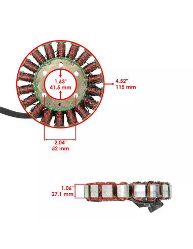Estator Polaris Sportsman 500 H.o 2006/2014 18 Bobinas