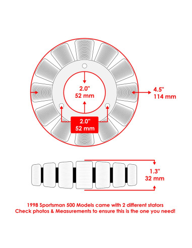 Estator Polaris Sportsman 500 99/01 10 Bobinas