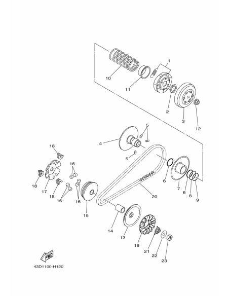 Polea Primaria Fija Raptor 90 Original