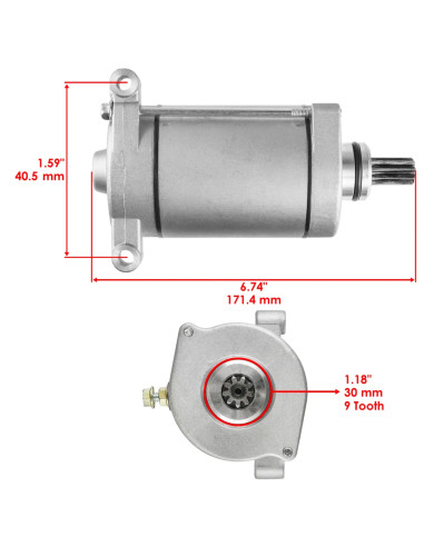 Burro De Arranque Yamaha Viking 700 - Yxm700 - Grizzly 700 - Raptor 700 2014 2015-2023